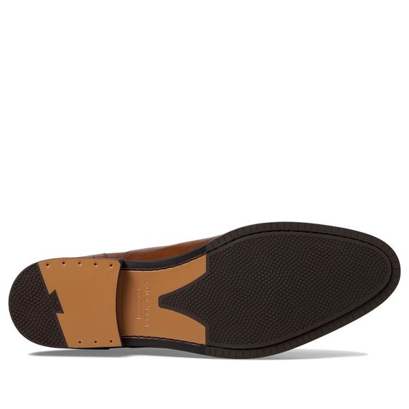NEW COLE HAAN MEN'S BROADWAY CAP TOE OXFORDS, BRITISH TAN/DARK CHOCOLATE, 11.5 - Picture 4 of 6